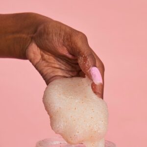 สบู่กลีเซอรีนรูปคลื่นสีชมพูพีช